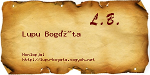 Lupu Bogáta névjegykártya